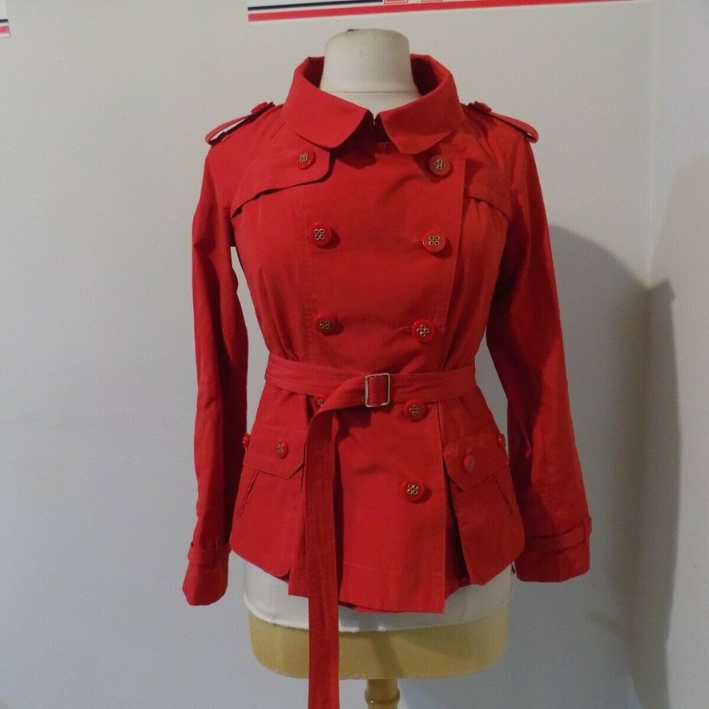 ETCETERA Tangerine Orange Belted Jacket, 00